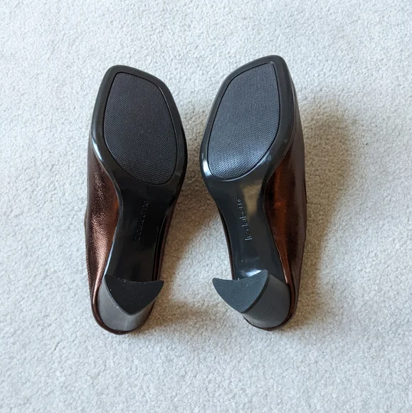 Liz Claiborne bronze leather slides/mules NEW size 8 - Picture 9 of 10